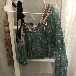 Free People Jeweled Crop Top